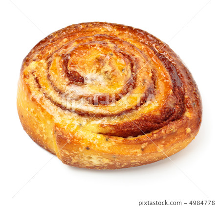 图库照片 sweet bun with cinnamon