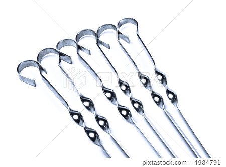 metal skewers set closeup 4984791