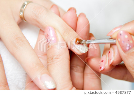 Beauty salon image gel nail scene 4987877