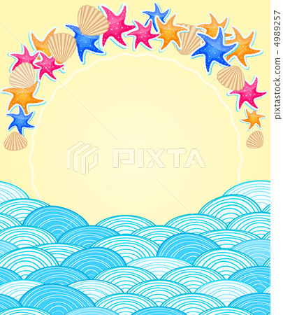 Shells and Starfishs on Yellow Sand Beach Shells and Starfishs on Yellow Sand Beach 4989257