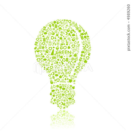 Green Bulb Silhouette Green Bulb Silhouette 4989260