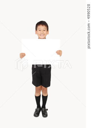 A boy with a message board 4990528