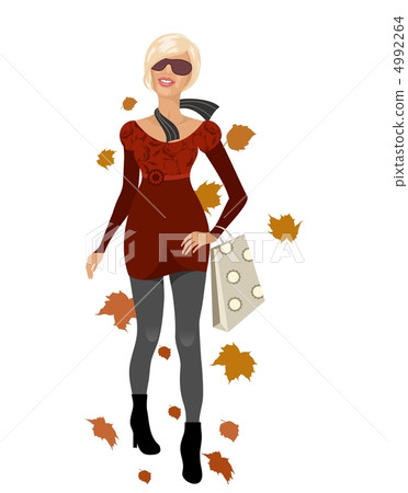elegant autumn girl isolated elegant autumn girl isolated 4992264