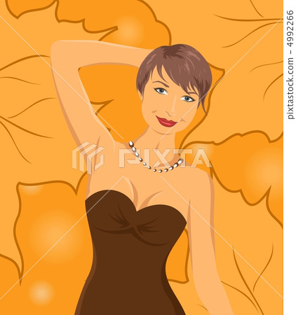smiling girl on autumn background smiling girl on autumn background 4992266
