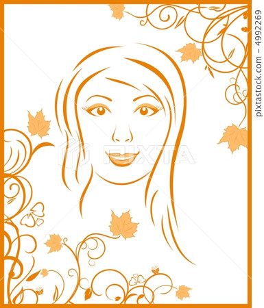 abstract face autumn girl portrait abstract face autumn girl portrait 4992269