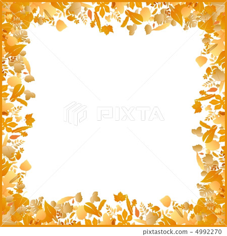 autumn frame made of various leaves 4992270