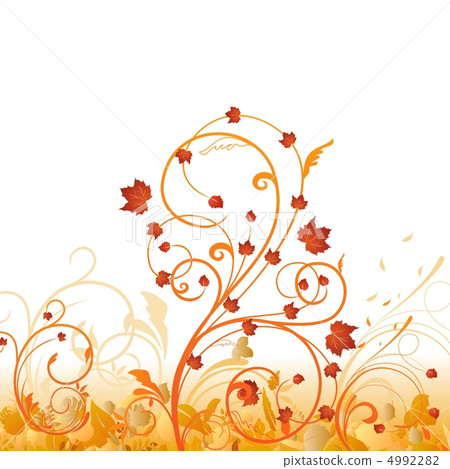 Autumn floral ornament Autumn floral ornament 4992282