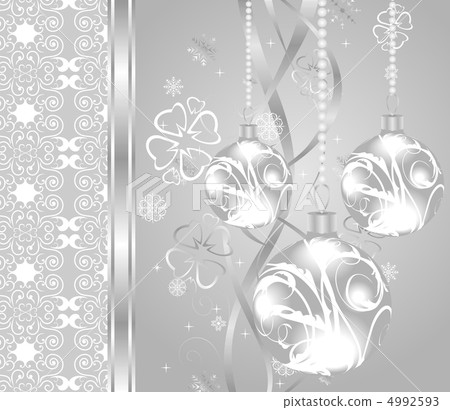 elegant christmas background with baubles elegant christmas background with baubles 4992593