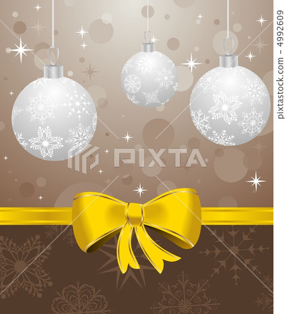Christmas card or background with set balls 4992609