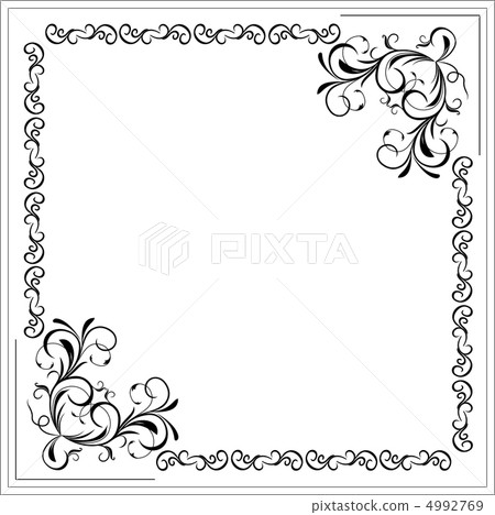 Blank floral frame border 4992769