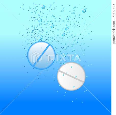 illustration of two tablets in the water illustration of two tablets in the water 4992893