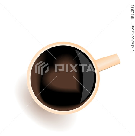 Illustration of coffee cup with love heart 4992931