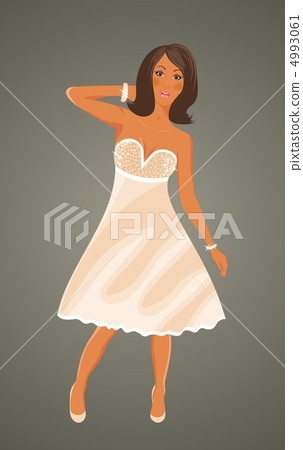 pretty girl in white dress 4993061