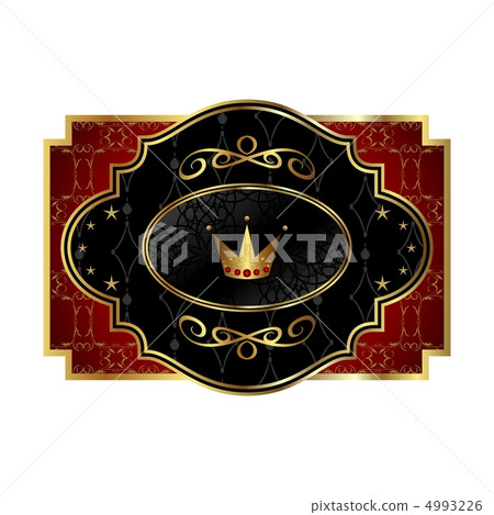 royal label with crown for packing alcohol 4993226