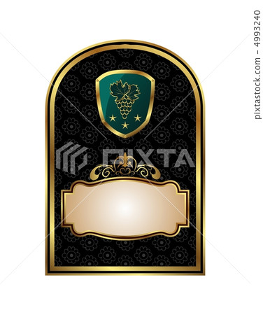golden frame label for packing 4993240