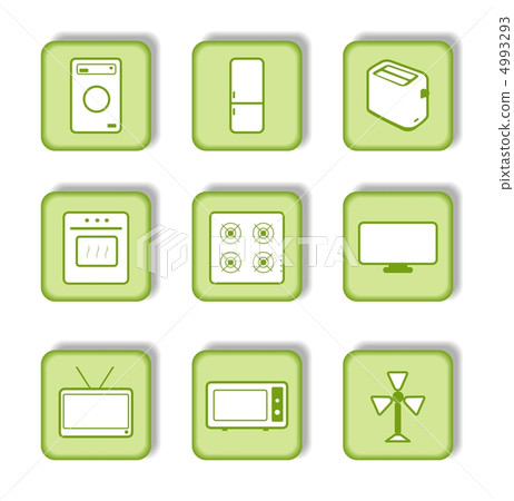 Green sticker with icon 9 Green sticker with icon 9 4993293