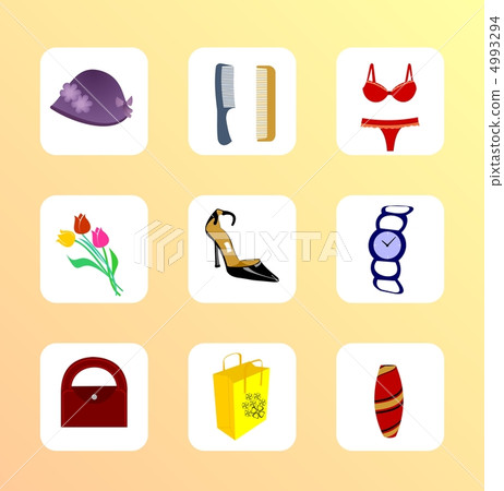 Set of beauty and female products illustration Set of beauty and female products illustration 4993294