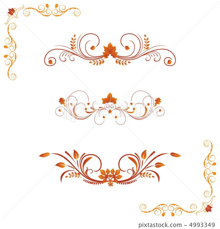 Different autumn design elements 4993349
