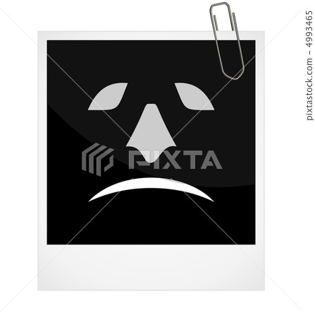 Realistic illustration photoframe with malicious smile Realistic illustration photoframe with malicious smile 4993465