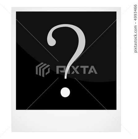 Realistic illustration photoframe with sign question Realistic illustration photoframe with sign question 4993466