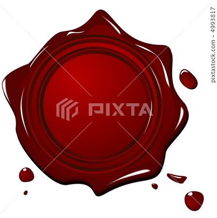 Illustration of wax grunge red seal Illustration of wax grunge red seal 4993817