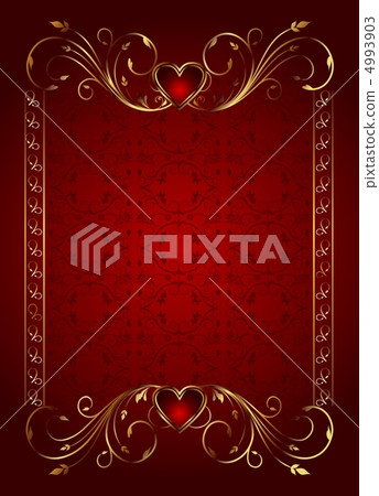 floral card with hearts for Valentine's day - Stock Illustration ...