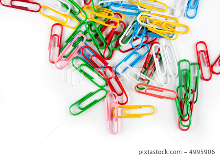 Color paperclips background Color paperclips background 4995906