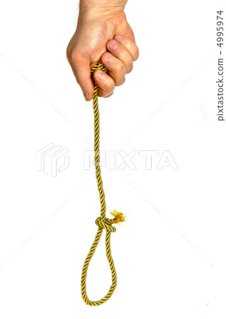 Hand holding noose 4995974