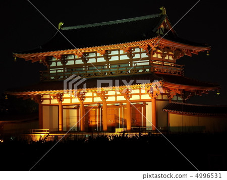 Heijo Palace朱雀門亮了起來 Heijo Palace朱雀門亮了起來 4996531