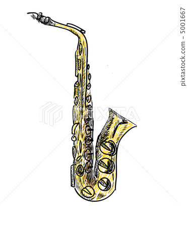 stock illustration: saxophone