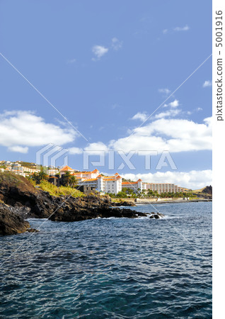 Resort by a rocky beach in Canico de Baixo, hotel Oasis Atlantic, Madeira. 5001916