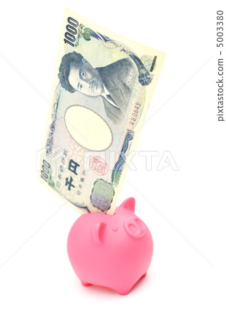 Pig piggy bank 1,000 yen note 5003380