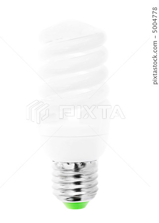 Energy saving light bulb on white bakground Energy saving light bulb on white bakground 5004778