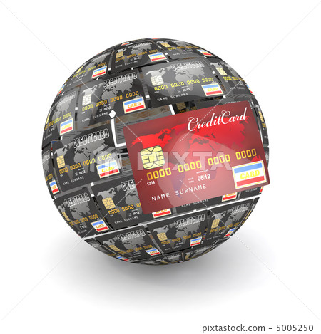 Sphere or globe from credit cards - Stock Illustration [5005250] - PIXTA