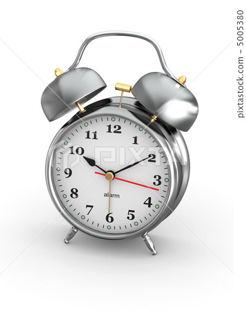 Old-fashioned alarm clock. 3d 5005380
