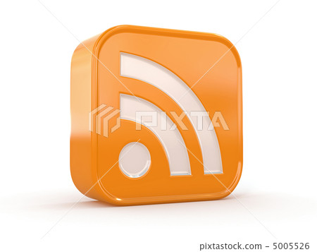 Rss or feed icon on white isolated background 5005526