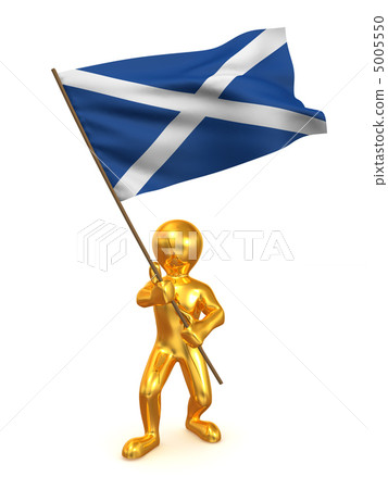 Men with flag. Scotland 5005550