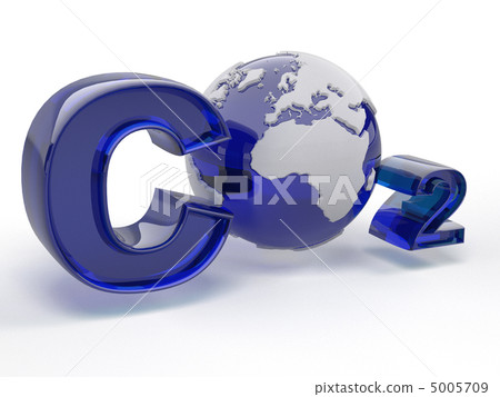 CO2. Formula on white isolated background 5005709