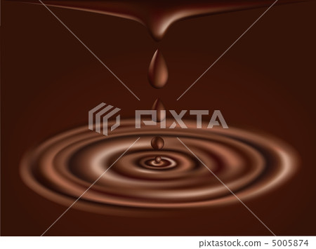 Chocolate background. Vector eps10 illustratrion of flowing liqu Chocolate background. Vector eps10 illustratrion of flowing liqu 5005874
