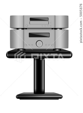 Hi-Fi CD player on rack. Realistic eps10 vector illustration of Hi-Fi CD player on rack. Realistic eps10 vector illustration of 5005876