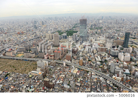 Aerial view of Tennoji station area 5006016