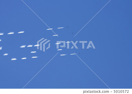 Several planes performing in an air show at Jones Beach Several planes performing in an air show at Jones Beach 5010572