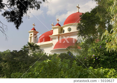 Greek Church of the 12 Apostles, Capernaum . Israel. 5010627