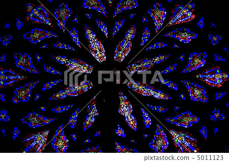 Stained glass windows. St.Patrick's Cathedral in New York..Stain 5011123