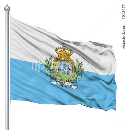 Waving flag of San Marino 5012475