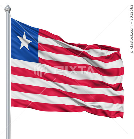 Waving flag of Liberia 5012562