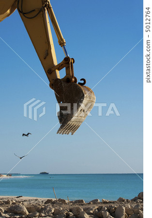 Yellow Excavator at Work 5012764