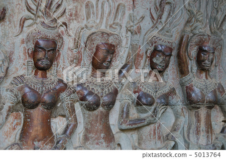 Mural painting of the Angkor Wat Archaeological Site Mural painting of the Angkor Wat Archaeological Site 5013764