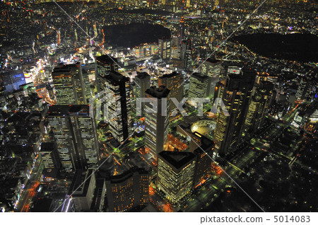 [航空照片]新宿福壽新摩天大樓的鳥瞰圖 5014083