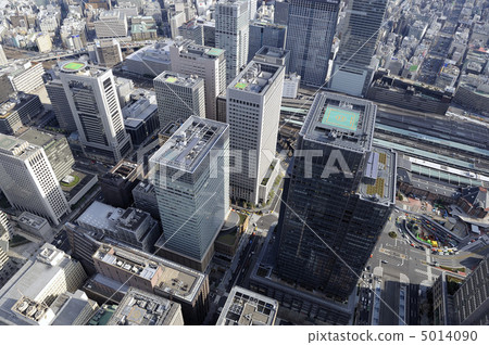 [航空照片]丸之內辦公區的鳥瞰圖 5014090
